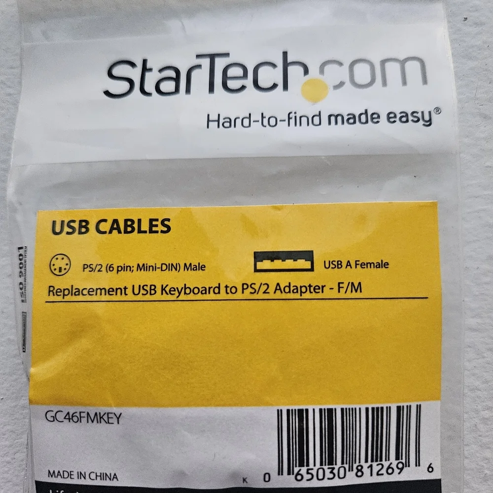 NEW StarTech USB keyboard & Mouse Cables with PS/2 Adapter
